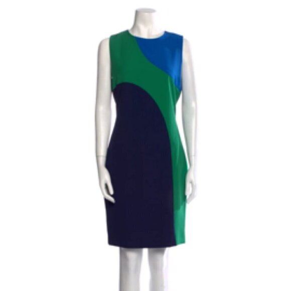 Neiman Marcus Colorblock A-Line Professional Shift Dress Large NWT - Picture 1 of 6